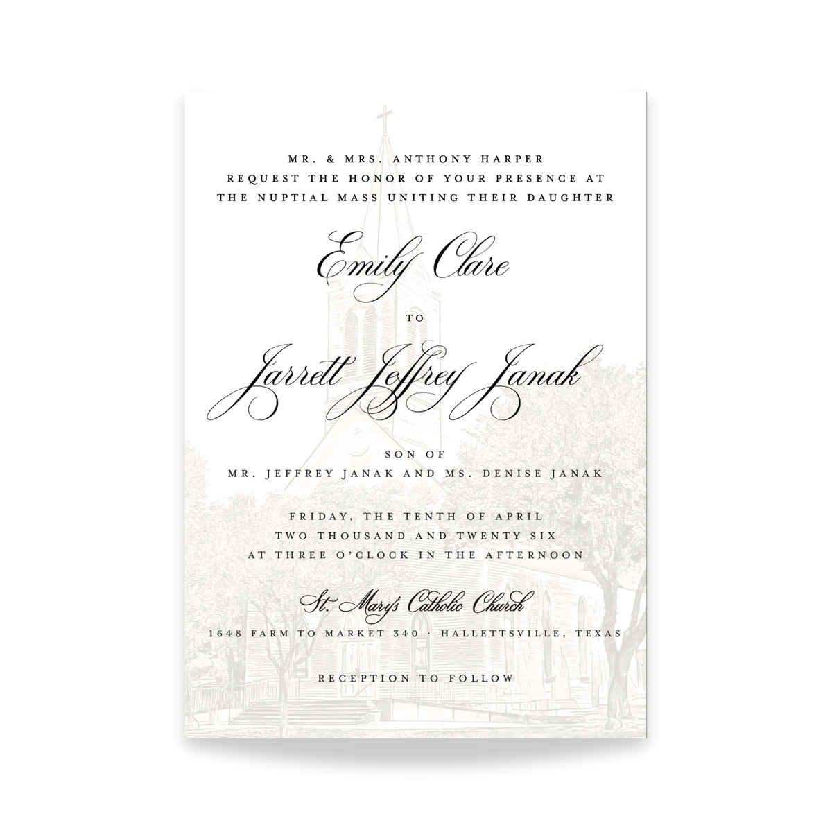 Holy Matrimony Wedding Invitation-zoom-1