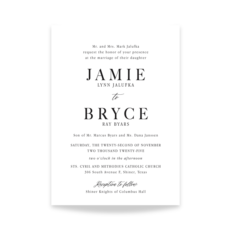 Editorial Wedding Invitation - Option 2-zoom-