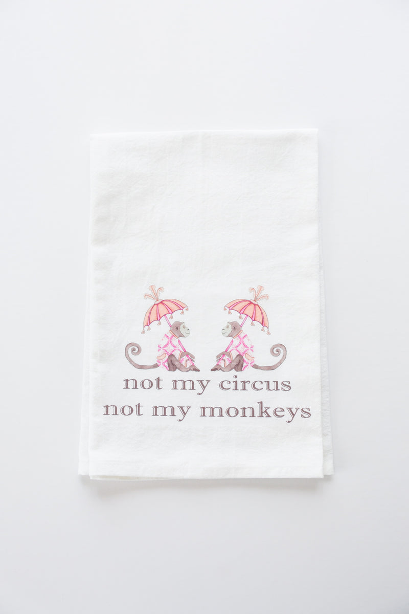 No My Monkeys Tea Towel-zoom-