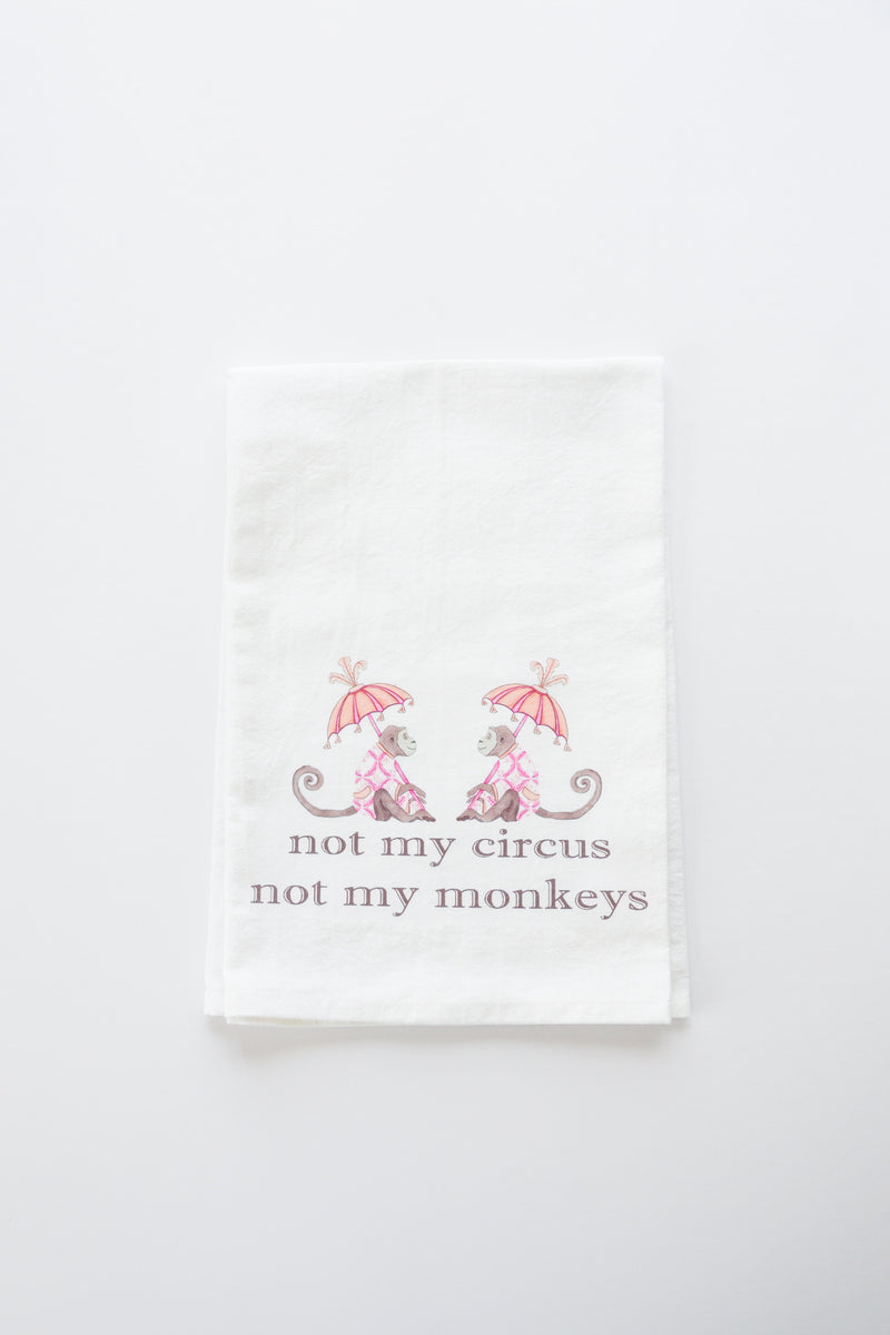 No My Monkeys Tea Towel-zoom-