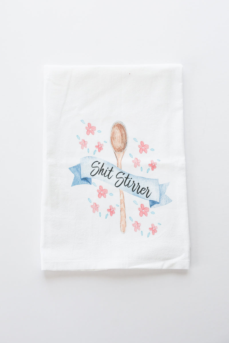 Shit Stirrer Tea Towel-zoom-