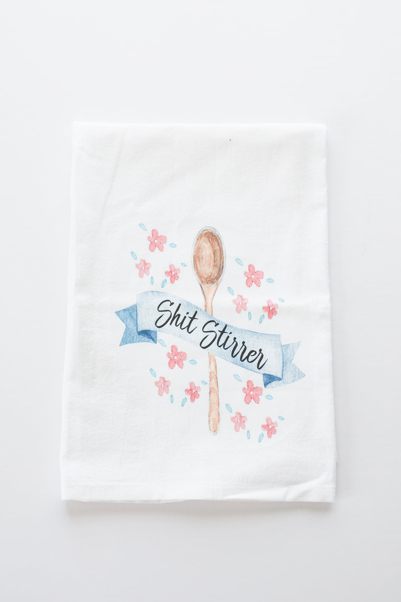 Shit Stirrer Tea Towel-zoom-