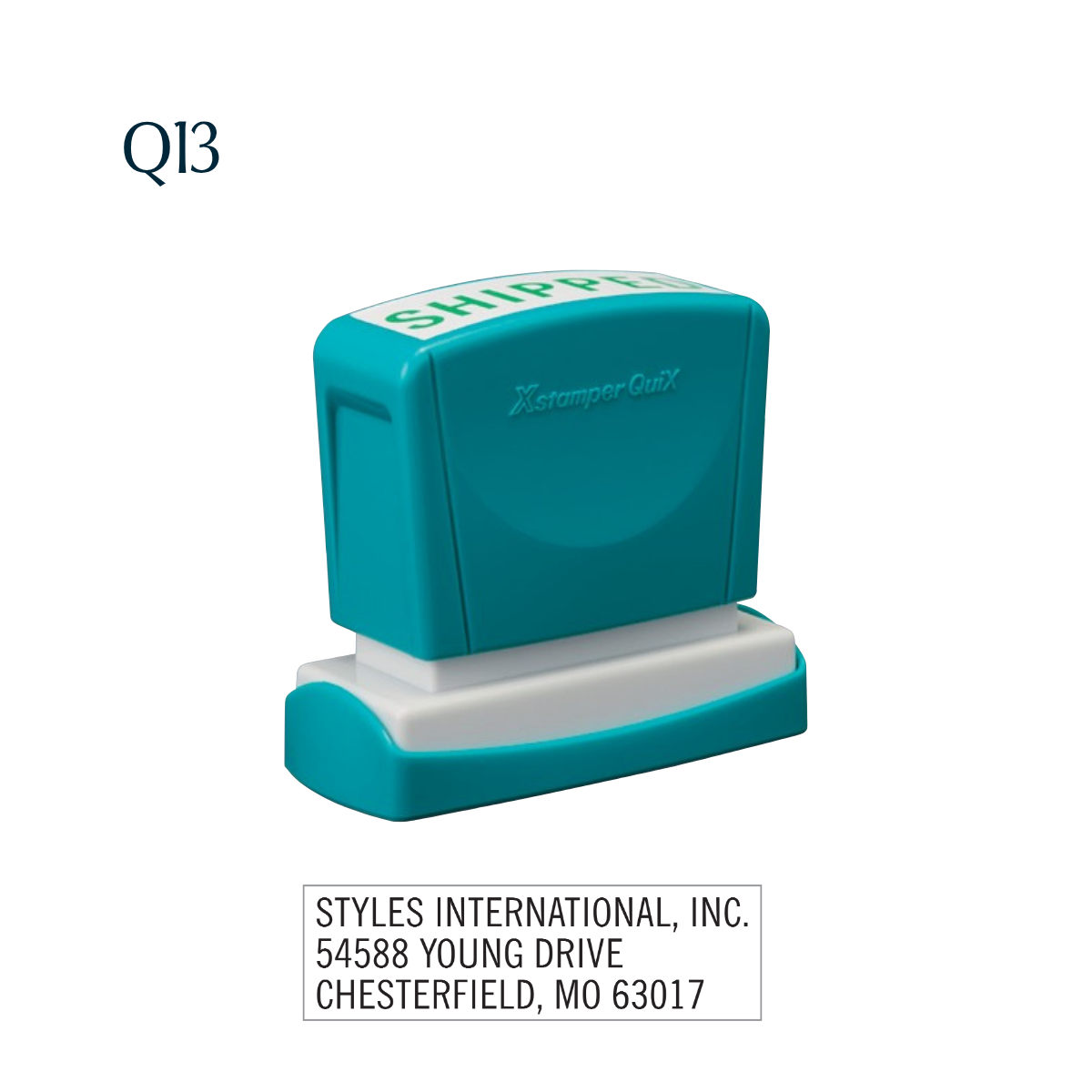 Q13 – Wide 3-Line Stamp