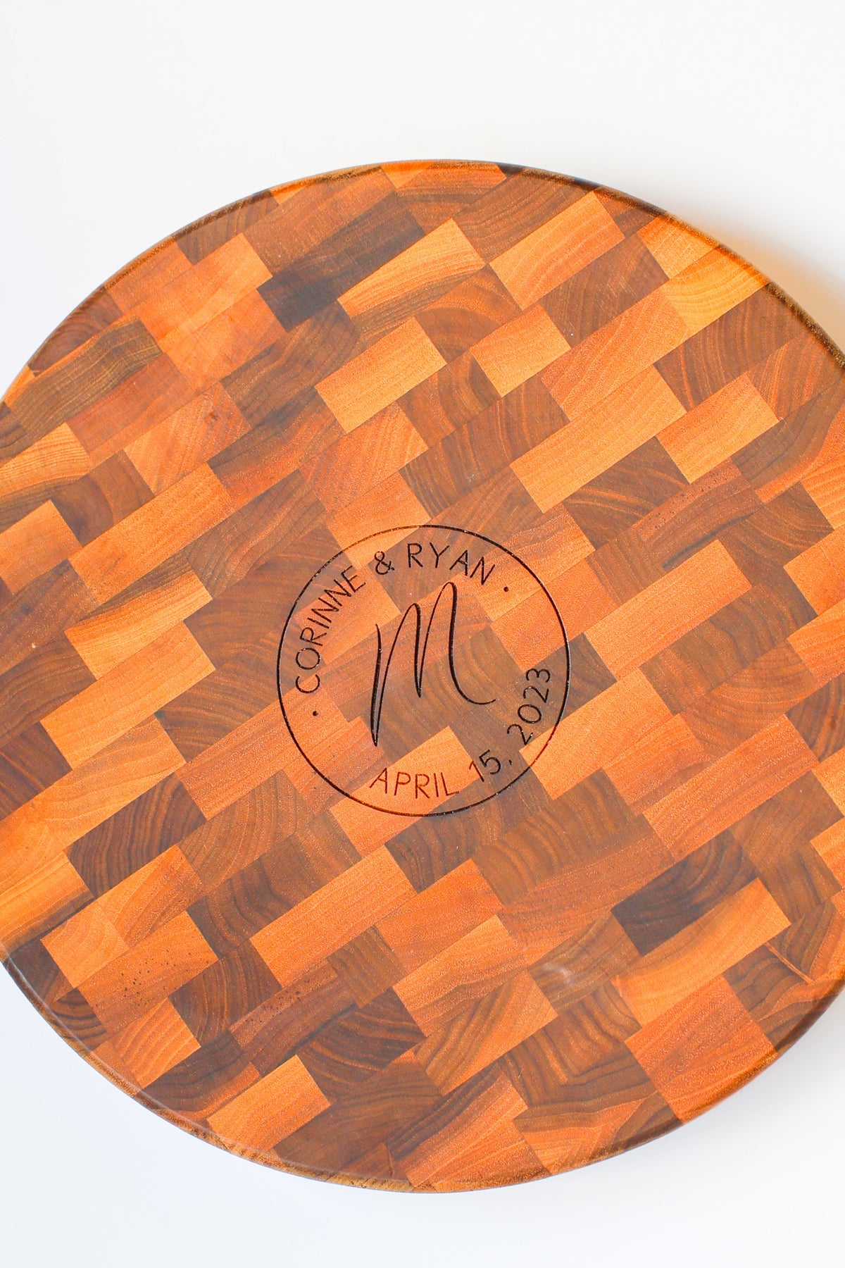 Round Butcher Block Cutting Board