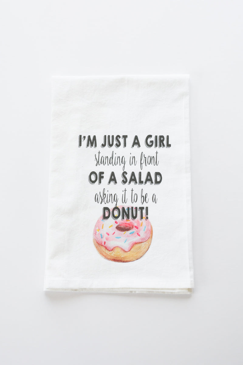 I'm Just A Girl Tea Towel-zoom-