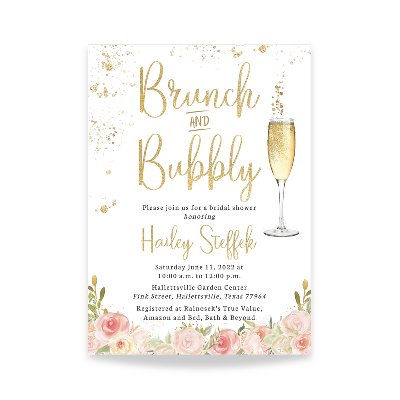 Brunch & Bubbly Bridal Shower Invitation-zoom-