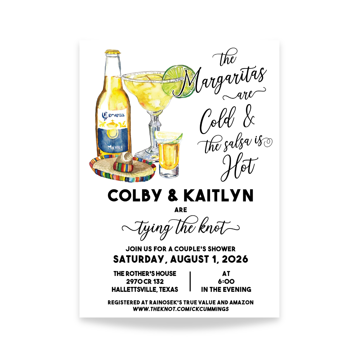 Margaritas & Salsa Couples Shower Invitation-1