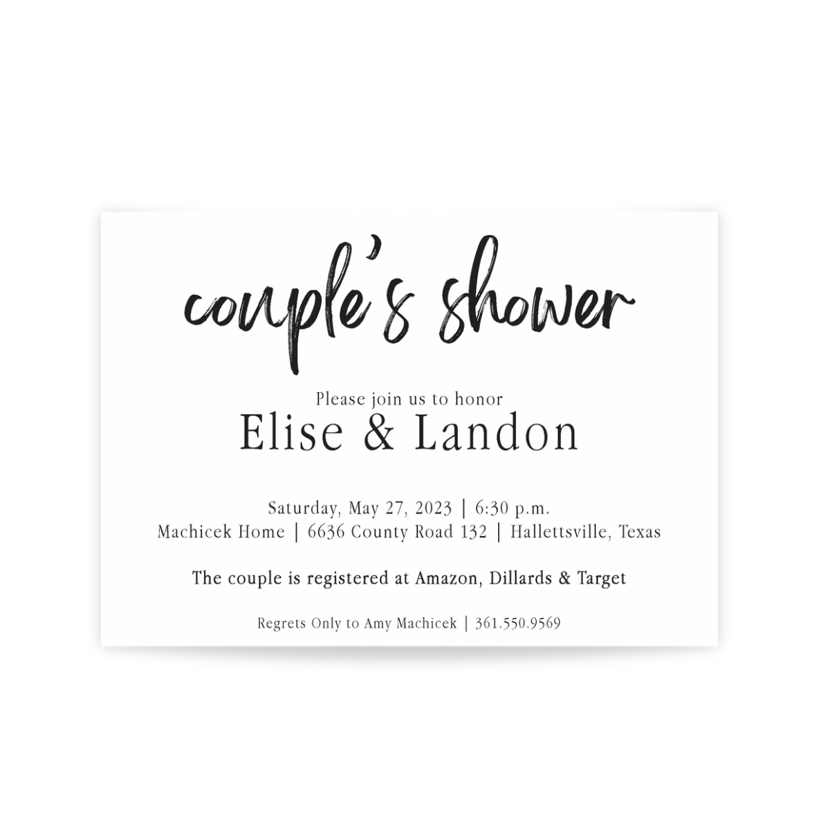 Couple's Shower Invitation