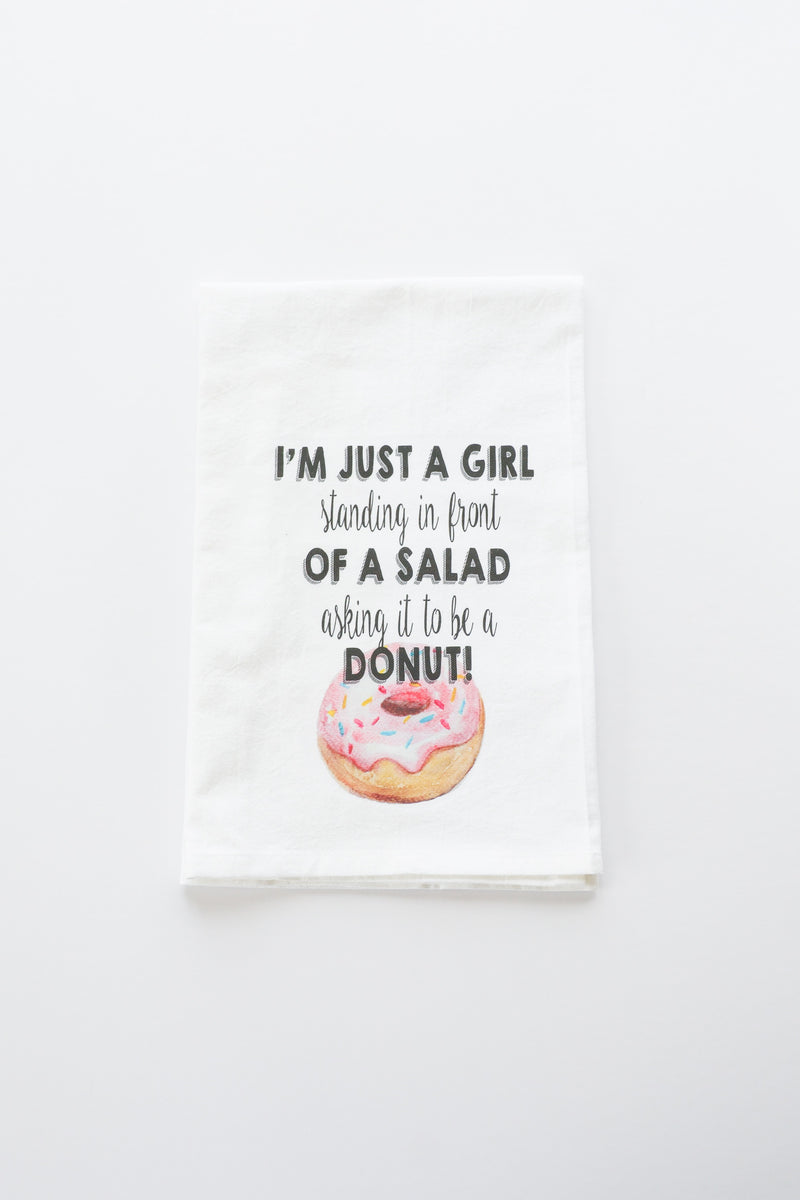 I'm Just A Girl Tea Towel-zoom-